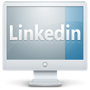 monitor, Linkedin, screen Gainsboro icon