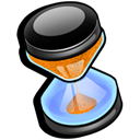 time, Hourglass Black icon