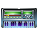 Keyboard, yamaha, midi, instrument Black icon