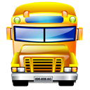 transportation, Service, school bus Black icon