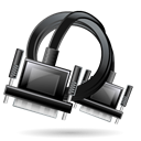 Cable, Extension, vga Black icon