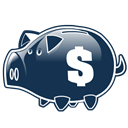 Bank, Money, savings, piggy DarkSlateGray icon