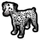 dalmatian, Animal, dog Black icon