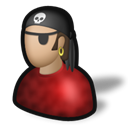 Piracy, pirate Black icon