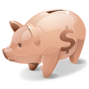 Money, savings, piggy, Bank Black icon
