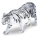 White, Tiger, Animal Black icon