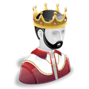 king, royal Black icon