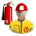 bomberos, firefighter, Bombero Black icon