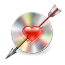love, disc, Arrow Black icon