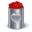 recycle, Bin, roses Black icon