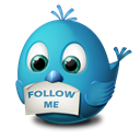 Animal, bird, twitter, Follow me Black icon