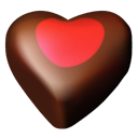 03, Chocolate, Hearts Black icon