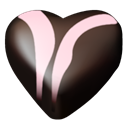 Chocolate, Hearts, 07 Black icon