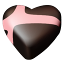 Hearts, Candy, Chocolate Black icon