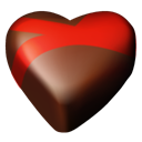 Chocolate, 09, Hearts Black icon