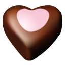 Hearts, Chocolate, 10 Black icon