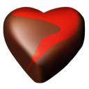 12, Hearts, Chocolate Black icon
