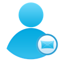 mail, user Black icon