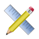 Application, pencil, ruler LightSteelBlue icon