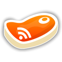 feed, meat, Rss DarkOrange icon