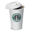 starbucks, Coffee, lid, cup Black icon