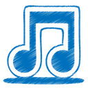Blue, node, music DarkCyan icon