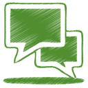Chat, green, 15 OliveDrab icon