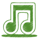 music, green, Note, itunes, tone OliveDrab icon