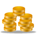 Coins, Money, invoice, earning, Cash, statements Black icon