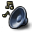 Emblem, sound Black icon