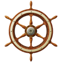 wheel, ship Black icon