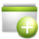 Folder, green, Add Black icon