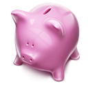 pink, piggybank, Money Black icon