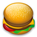 food, hamburger, Fast food, 128 Black icon