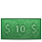 Money, 10 SeaGreen icon