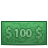100, Money SeaGreen icon