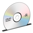 Dvd, r, disc Black icon