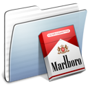 marlboro, Graphite, Folder, stripped LightSteelBlue icon