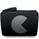 Games, Folder Black icon