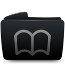 Folder, bookmarks Black icon