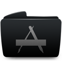 Applications, Folder Black icon