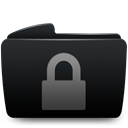 Folder, Lock Black icon