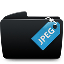 Jpeg, Folder Black icon