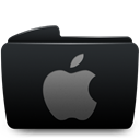 Apple, Folder Black icon