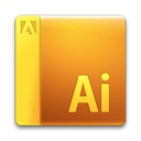 Ai, document, File Gold icon
