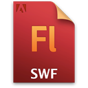 File, document, swf Crimson icon