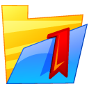 fav, Folder Gold icon