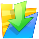 Down, Folder Gold icon