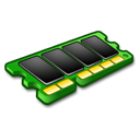 green, microchip, ram, memory Black icon
