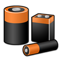 Battery, power, Batteries Black icon